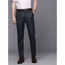 Raymond Men Textured Slim Fit Formal Trousers-picture-39