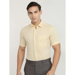 Raymond Men Textured Spread Collar Formal Shirt-picture-24