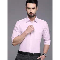 Raymond Men Violet Slim Fit Checked Formal Shirt-picture-17