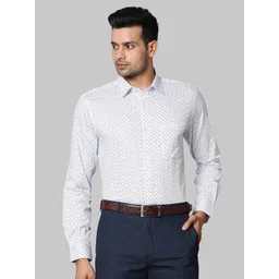 Raymond Men White Slim Fit Printed Casual Shirt-picture-23