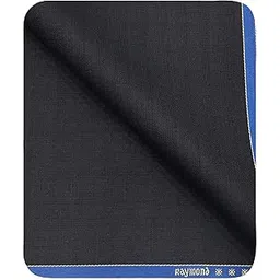 raymond Men's Dark Blue Polyester Viscose Self Checks Unstitched Suiting Fabric - 1.25 Meter-picture-34