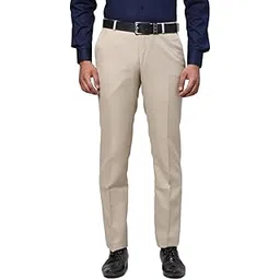raymond Men's Mid Rise Contemporary Fit Solid Pattern Poly Viscose Blend Flat Front Formal Trouser-picture-38