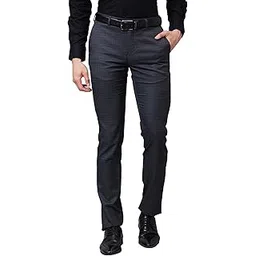 raymond Men's Mid Rise Poly Viscose Blend Solid Pattern Slim Fit Flat Front Formal Trouser-picture-42