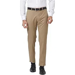 raymond Men's Poly Viscose Blend Solid Pattern Slim Fit Flat Front Formal Trouser-picture-48