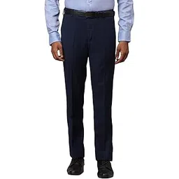 raymond Men's Polyester Blend Shark Skin Pattern Contemporary Fit Flat Front Formal Trouser-picture-32