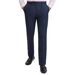 raymond Men's Polyviscose Blend Solid Pattern Classic Fit Pleated Formal Trouser-picture-28