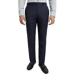 raymond Men's Slim Fit Checks Pattern Polyester Blend Pleated Formal Trouser-picture-26