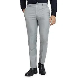 raymond Men's Slim Fit Mid Rise Polyester Blend Flat Front Formal Trouser-picture-24