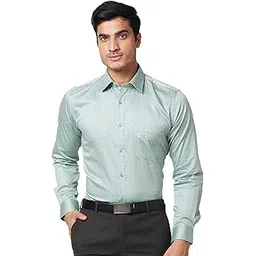 raymond Men's Slim Fit Self Design Petrol Shirt-picture-35