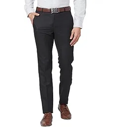 raymond Men's Slim Fit Solid Pattern Polyester Blend Pleated Formal Trouser-picture-34