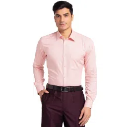 Raymond Peach Slim Fit Check Shirt-picture-33