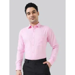 Raymond Pink Cotton Slim Fit Self Pattern Shirt-picture-34
