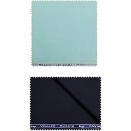 raymond Polyviscose Trouser- 100% Cotton Shirt Fabric Combo Box (Unstitched, All Weather Fabric, (DARK GREY PANT +GREEN SHIRT)-picture-32