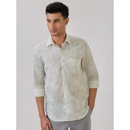 Raymond Printed Contemporary-Fit Cutaway Collar Formal Shirt-picture-18