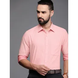 Raymond Pure Cotton Self Design Slim Fit Opaque Formal Shirt-picture-13