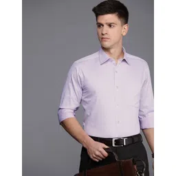 Raymond Pure Cotton Self Design Textured  Slim Fit Opaque Formal Shirt-picture-22