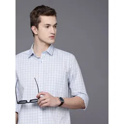 Raymond Pure Cotton Slim Fit Checked Casual Shirt-picture-28