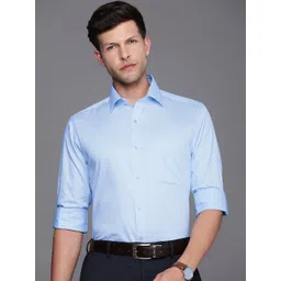 Raymond Pure Cotton Slim Fit Geometric Printed Formal Shirt-picture-31