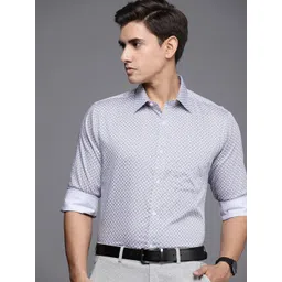 Raymond Pure Cotton Slim Fit Opaque Printed Formal Shirt-picture-28