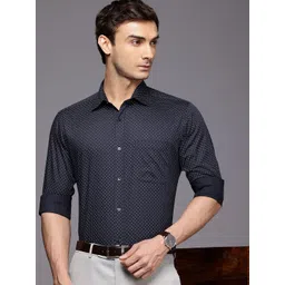 Raymond Pure Cotton Slim Fit Opaque Printed Formal Shirt-picture-27