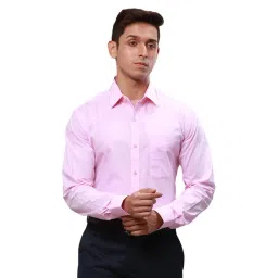 Raymond Red Cotton Slim Fit Self Pattern Shirt-picture-29