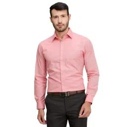 Raymond Red Cotton Slim Fit Texture Shirt-picture-34