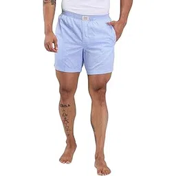 raymond SleepZ Men Regular Fit Print Pattern Pure Cotton Flat Front Boxer-picture-18
