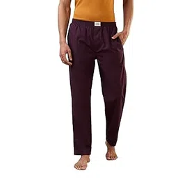 Raymond SleepZ Men Regular Fit Solid Pattern Pure Cotton Pyjama Dark Maroon-picture-14
