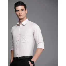 Raymond Slim Fit Grid Tattersall Checked Pure Cotton Formal Shirt-picture-15