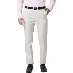 raymond Slim Fit Poly Viscose Blend Structure Pattern Flat Front Formal Trouser-picture-54