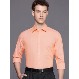 Raymond Slim Fit Textured Pure Cotton Formal Shirt-picture-13