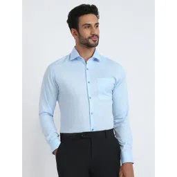 Raymond Structure Pattern Printed Contemporary Fit Cutaway Collar Formal Shirt-picture-22