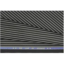 raymond Top Line Men's Striped 1.2 m Trouser Fabric (White and Black)-picture-21