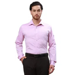 Raymond Violet Slim Fit Self Design Shirt-picture-13