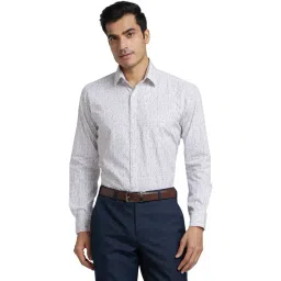 Raymond White Slim Fit Printed Shirt-picture-31