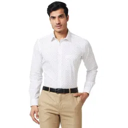 Raymond White Slim Fit Printed Shirt-picture-42