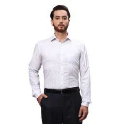 Raymond White Slim Fit Printed Shirt-picture-37