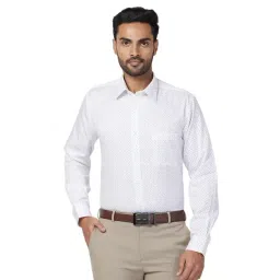 Raymond White Slim Fit Printed Shirt-picture-21