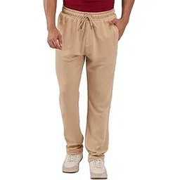 SleepZ Men Regular Fit Solid Pattern Cotton Polyester Blend Flat Front Trackpant-image-17