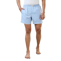 SleepZ Men Regular Fit Solid Pattern Pure Cotton Flat Front Boxer-image-14