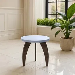 Raytrees Engineered End Table for Living| Drawing Room | Wooden Peg Table | Corner Sofa Side Table | Walnut (Modern-P) (RT-L)-picture-11