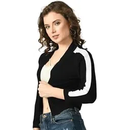 rayware Women's Short Front Open Along with Sleeve Details Shrug-picture-35