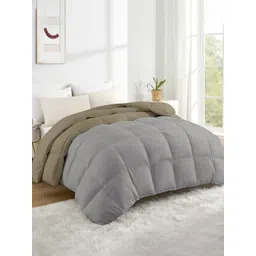 RAZZAI Beige & Grey Microfiber Mild Winter 500 GSM Double Bed Comforter-picture-14