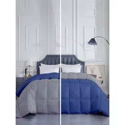 RAZZAI Blue & Grey Microfiber Mild Winter 300 GSM Reversible Double Bed Comforter-picture-42