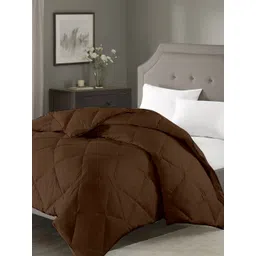 RAZZAI Brown Microfiber AC Room 150 GSM Double Bed Comforter image 1