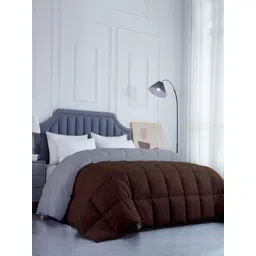 RAZZAI Coffee Brown & Grey Microfiber Mild Winter 300 GSM Double Bed Comforter-picture-17