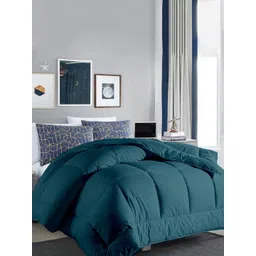 RAZZAI Teal Microfiber Mild Winter 300 GSM Double Bed Comforter-picture-10