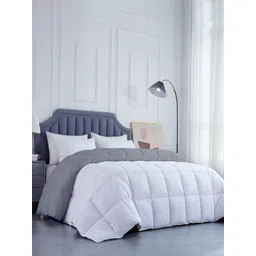 RAZZAI White & Grey Microfiber Mild Winter 300 GSM Double Bed Comforter image 1