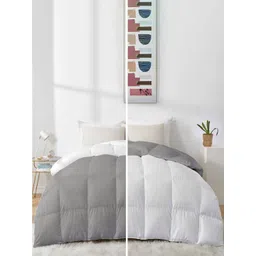 RAZZAI White & Grey Microfiber Mild Winter 500 GSM Single  Bed Comforter-picture-32