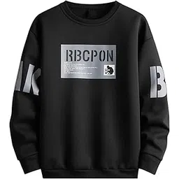 rbcpon Men's Cotton Printed Full Sleeve T Shirt Black-picture-15
